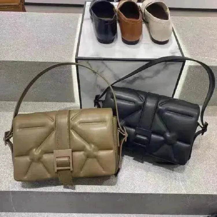 Business Commute Embossed Diamond Stripe Under arm Shoulder Handbag - EX-STOCK Canada