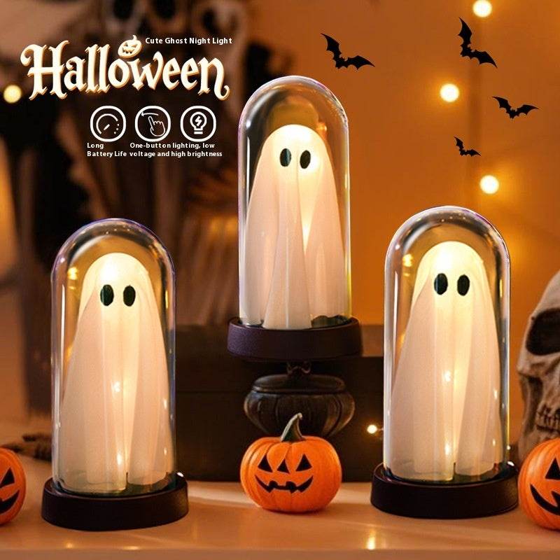 Halloween Atmosphere Decoration Desktop Ghost Small Night Lamp Ornaments - EX-STOCK Canada