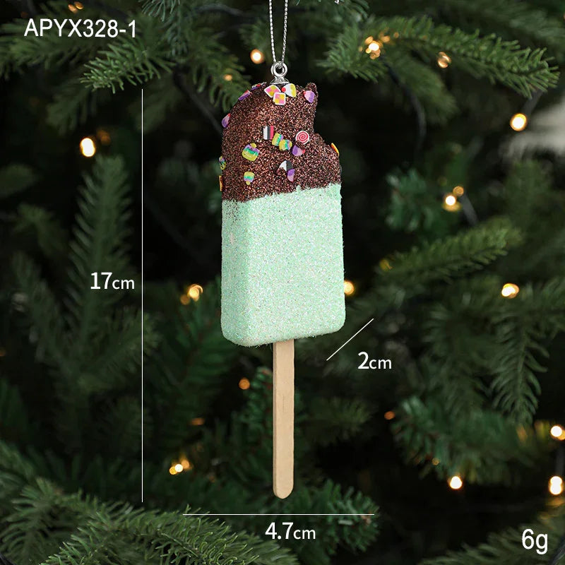 Creative Pendant Ice Cream Christmas Tree Decoration Small Hanging Pieces EX-STOCK Canada