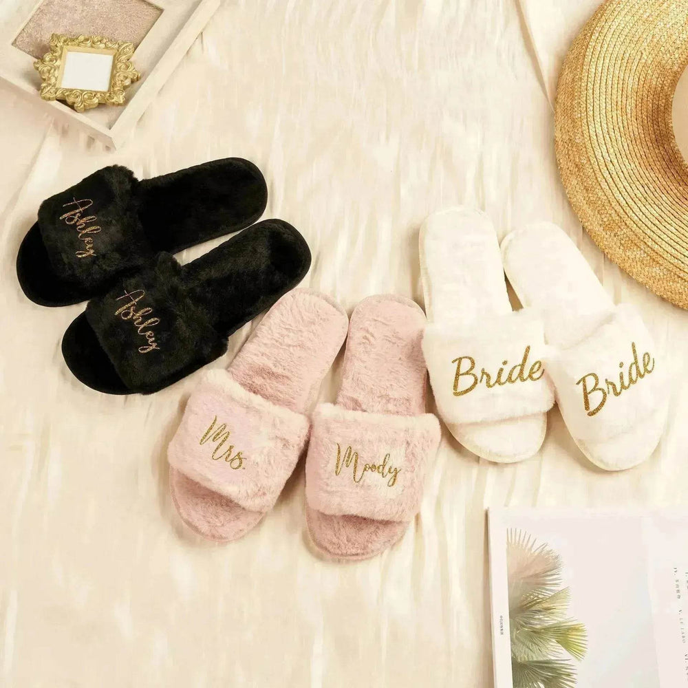 Personalized And Printable Logo DIY Plush One-piece Slippers - EX-STOCK Canada