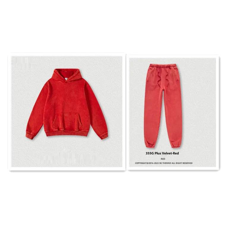 Men's Fashion Retro Velvet Hoodie Sweatshirt Pullover top - EX-STOCK Canada