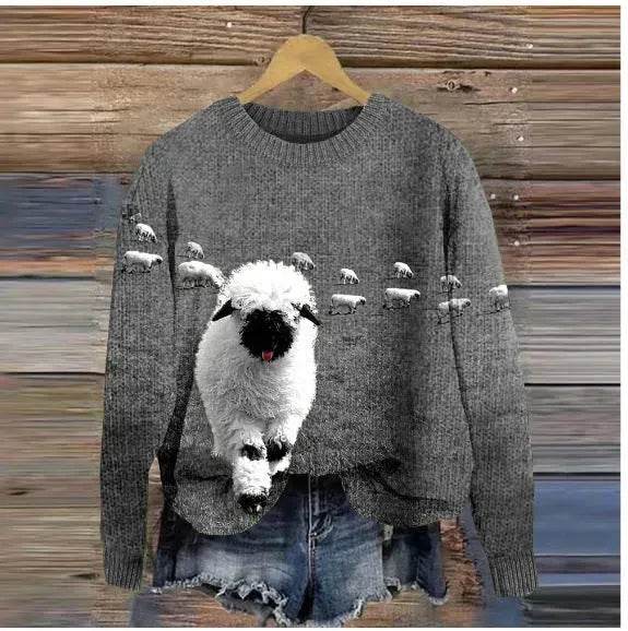 3D Printed Christmas Round Neck Sweater - EX-STOCK Canada