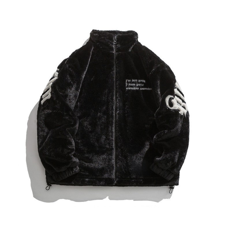 Winter Letters Embroidery Cotton-padded Coat Men | EX-STOCK product gallery photo 4