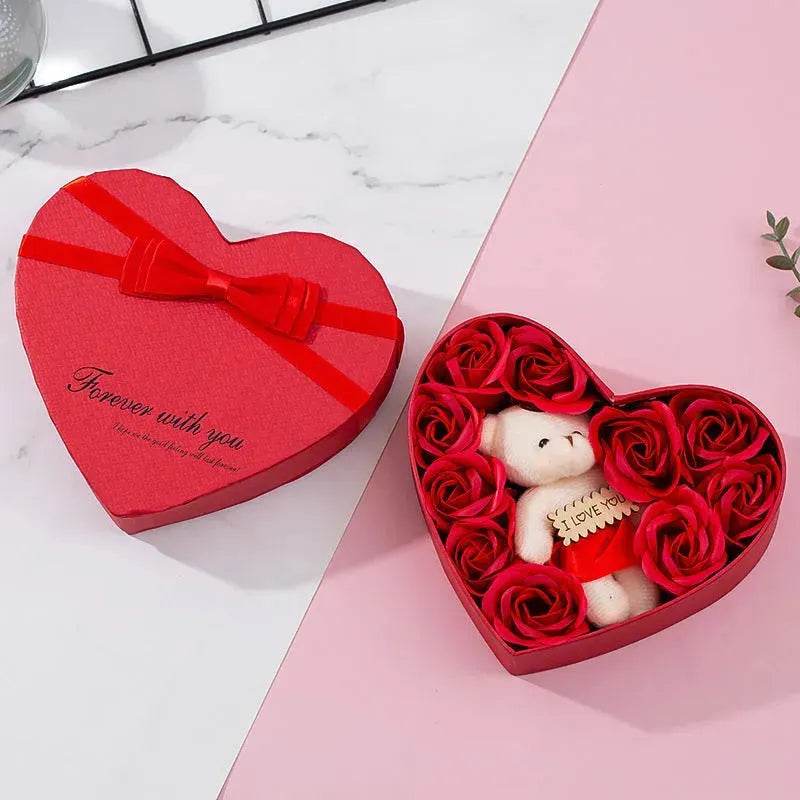 Heart-shaped Rose Red Gift Box New Year Christmas Gift Box Valentine's Day Christmas Gift Mother's Day Birthday Gift - EX-STOCK Canada