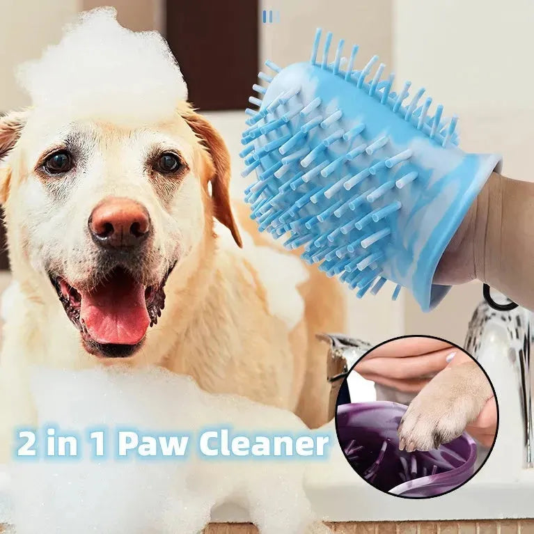 2 In 1 Dog Paw Cleaner Cup Soft Pet Dog Foot Cleaning Washer Brush Cup Portable Pet Foot Washer Paw Clean Brush Foot Cleaning Bucket Pet Products - EX-STOCK CANADA