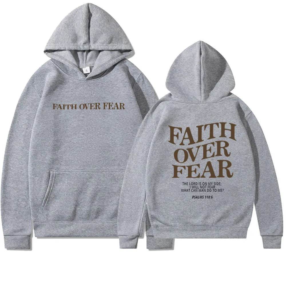 New Hoodie Faith Fear Men's And Women's Printed Sweatshirt - EX-STOCK Canada
