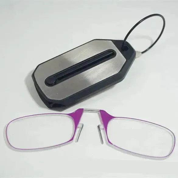 Mini Nose Clip On Portable Reading Glasses Men For Women Rimless Portable Magnifying Presbyopic Glasses Eyewear Ladies - EX-STOCK Canada