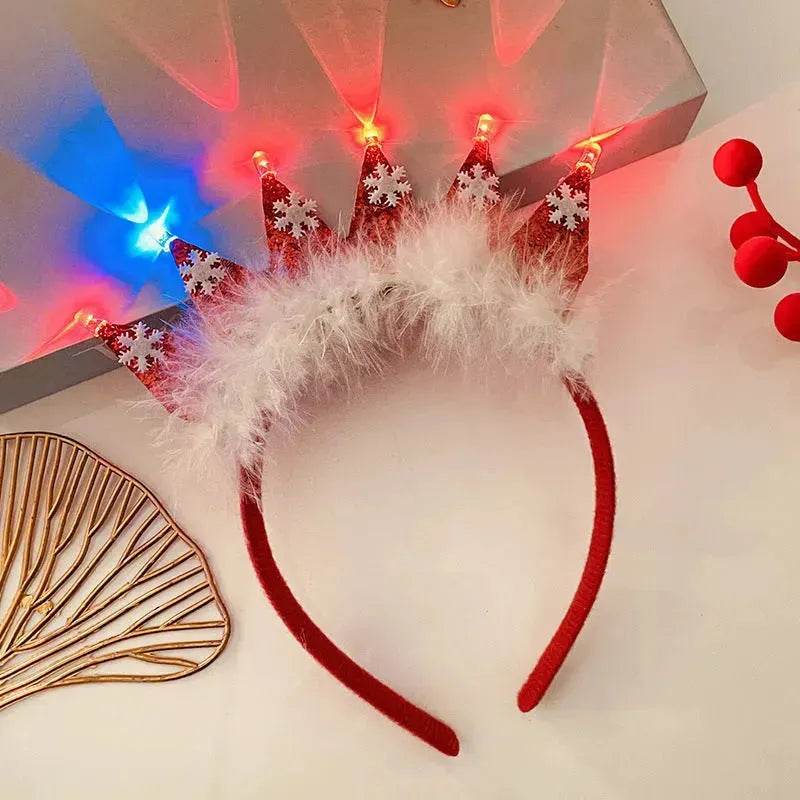 Christmas With Light Headband Snowflake Women's - EX-STOCK Canada