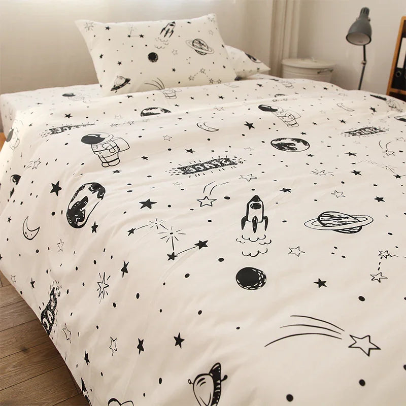 Fantasy Cartoon Style Cotton Bed Sheet Quilt Cover Pure Cotton Duvet Cover EX-STOCK Canada