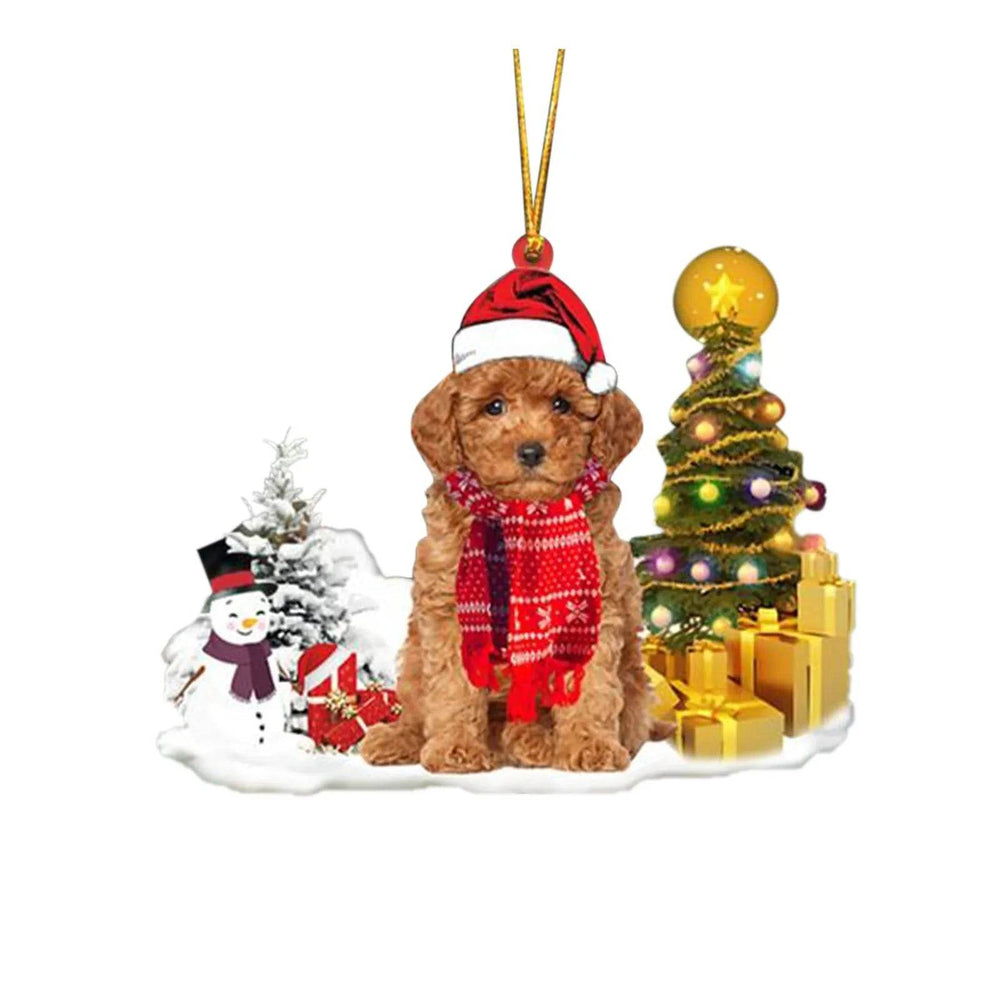 Christmas Family Puppies Decorate Trees With Lights - EX-STOCK Canada