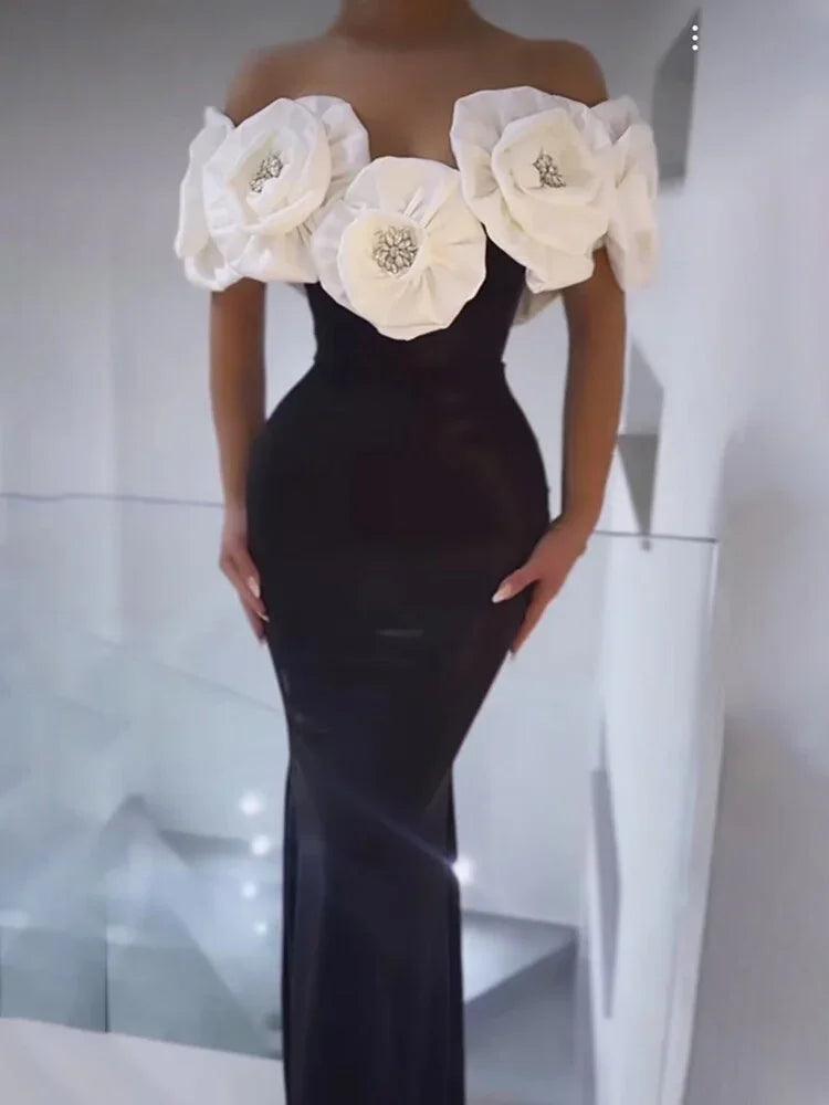 Women's Bandage White Large Flower Dress EX-STOCK Canada