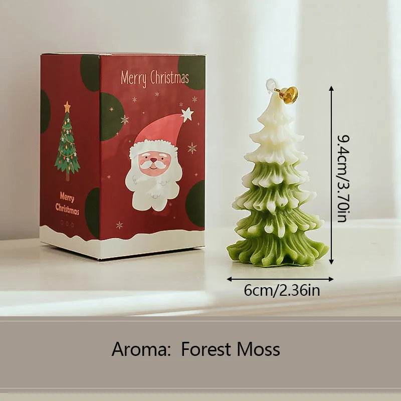 Merry Christmas Candle 3D Xmas Tree Shaped Aromatherapy Candles Ornaments Navidad New Year Party Home Decor Xmas Gift - EX-STOCK Canada