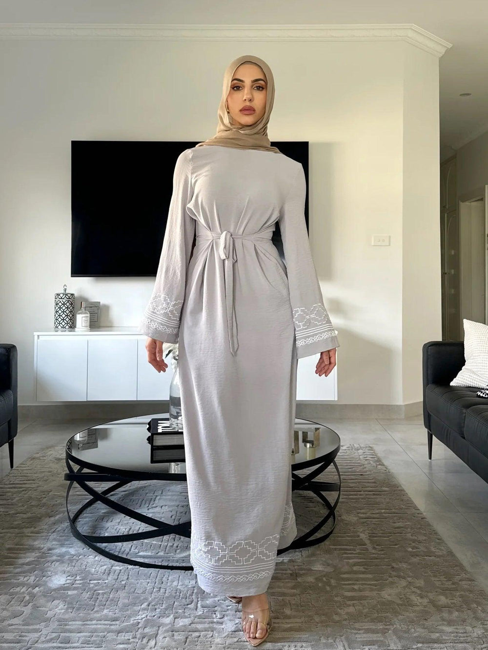 Fringe Cardigan Robe Muslim Dress EX-STOCK Canada