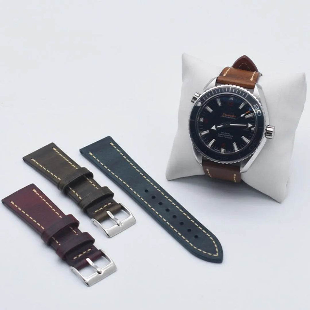 Wax Leather Watch Strap Watch Band Genuine Leather Genuine Leather Watch Band Soft Thin - EX-STOCK Canada