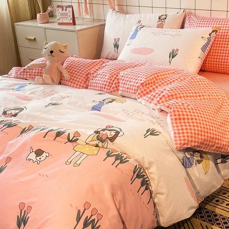 Four Piece Duvet Set Girl's Heart Ins Style EX-STOCK Canada