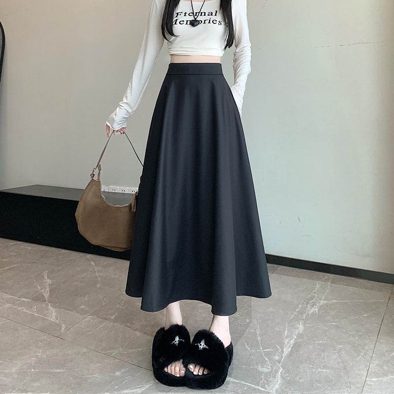 Women's Skirt Drooping Slimming High Waist A- Line Circle Midi flared Skirt - EX-STOCK Canada