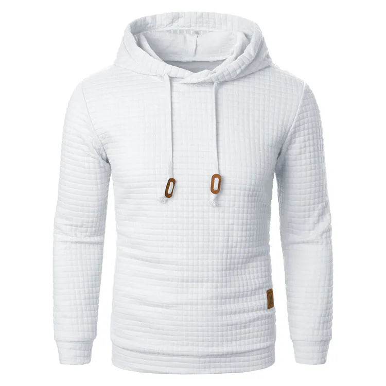Men's Jacquard Sweatshirt Long-sleeved Hoodie Warm Color Sports Pullover Top - EX-STOCK Canada