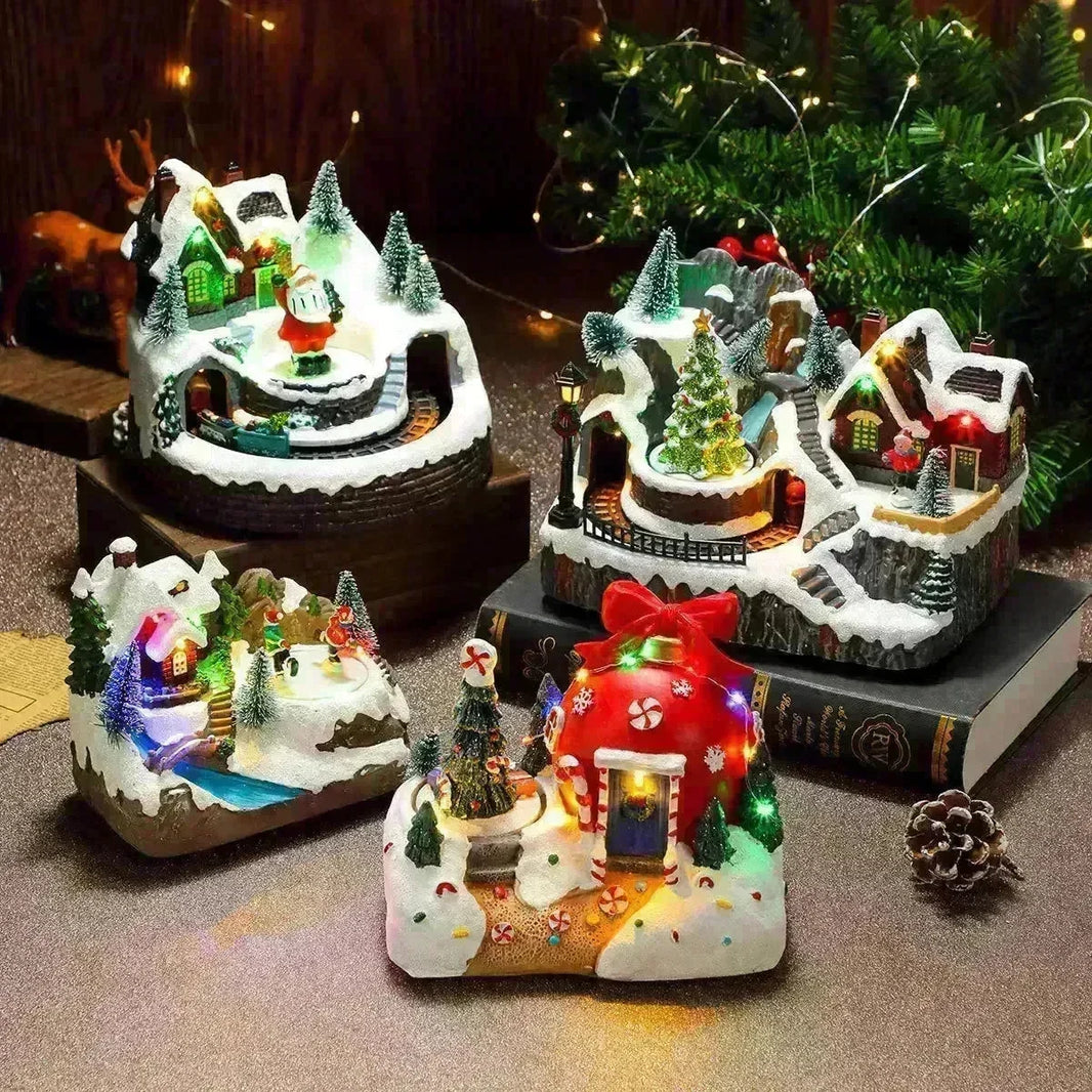 Christmas Rotating Resin Luminous Music Box Ornaments - EX-STOCK CANADA