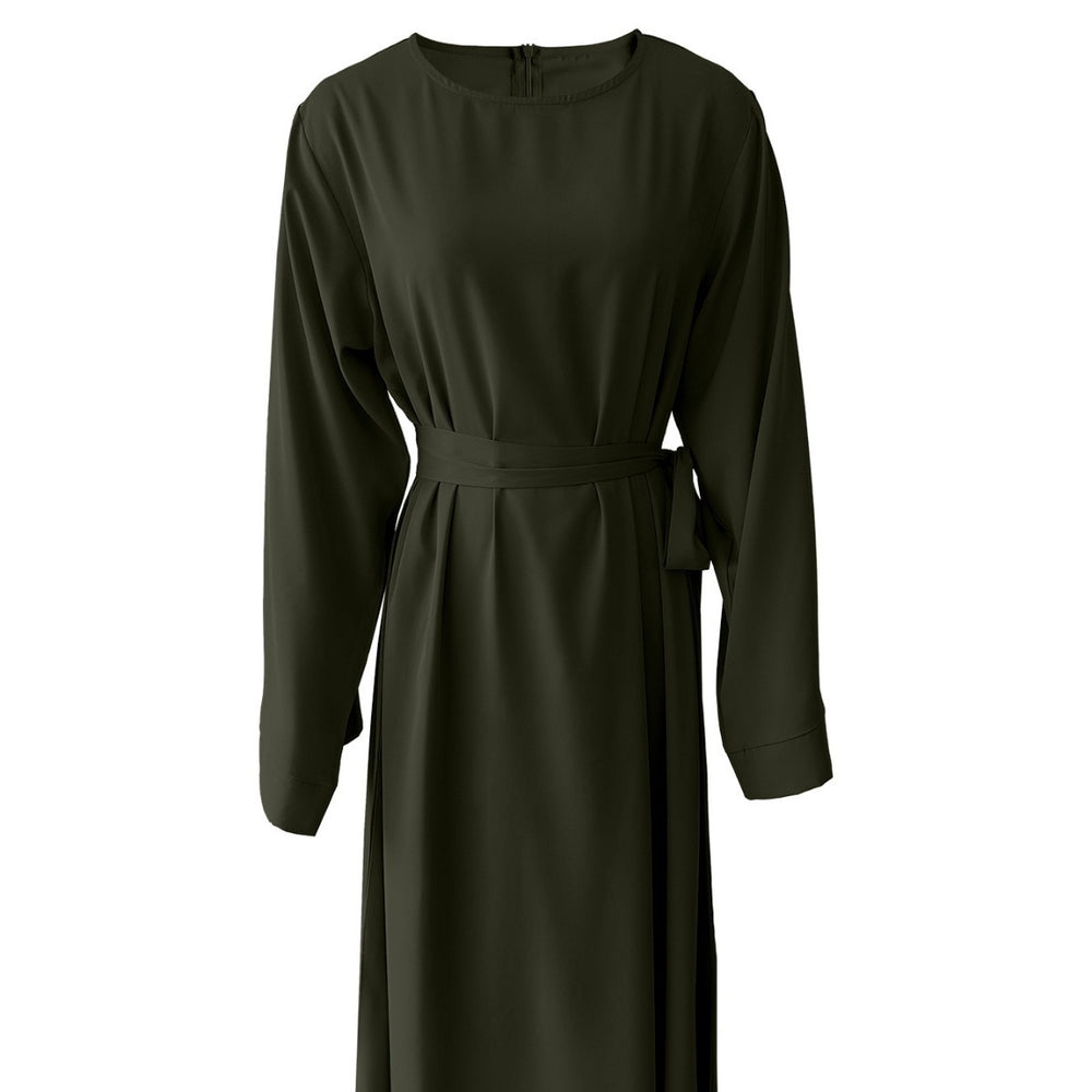 Plus Size Lace Up Muslim Women's Dress - EX-STOCK Canada
