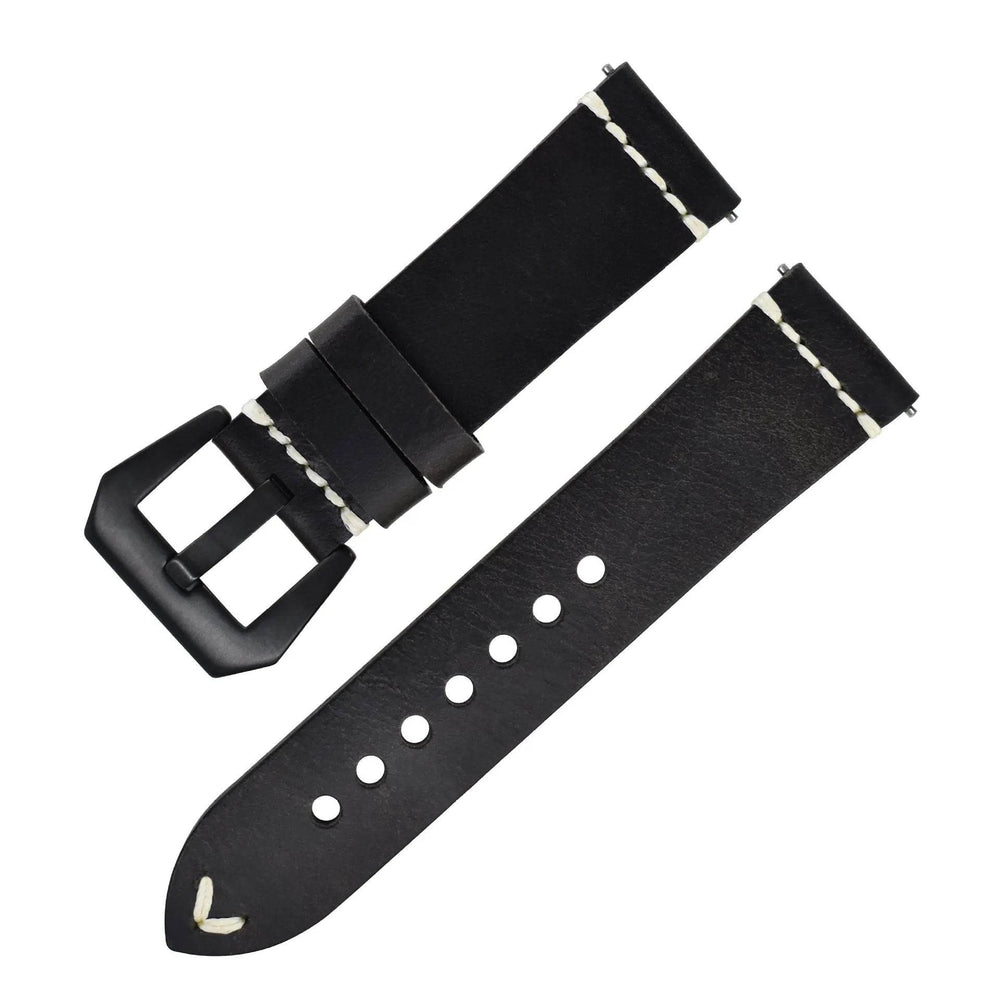 Discoloring Oil Wax Top Layer Cowhide Watch Strap - EX-STOCK Canada