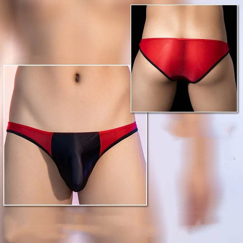 See-through Thin Transparent Silky Men's Low Waist Briefs - EX-STOCK Canada