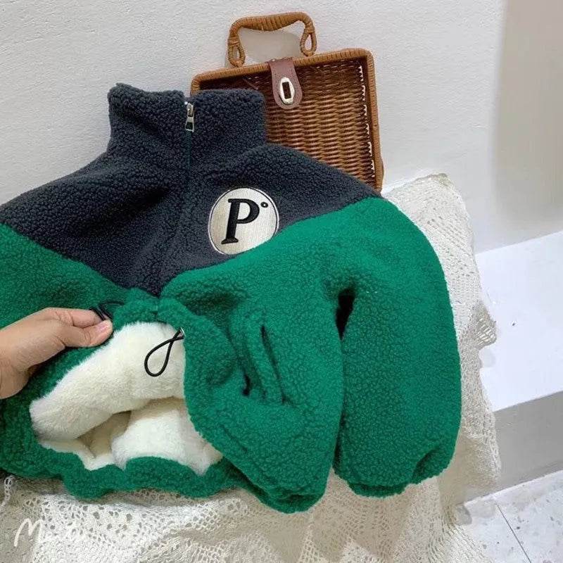 Plus Fleece Coat Loose Thickened Warm Cotton Clothing For Boys And Girls - EX-STOCK Canada