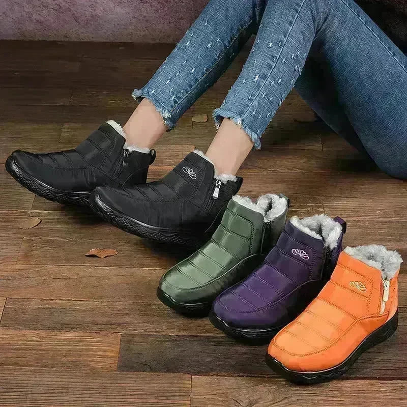 Winter Women's Cotton-padded Thick fleece lined Ankle Snow Boots - EX-STOCK CANADA