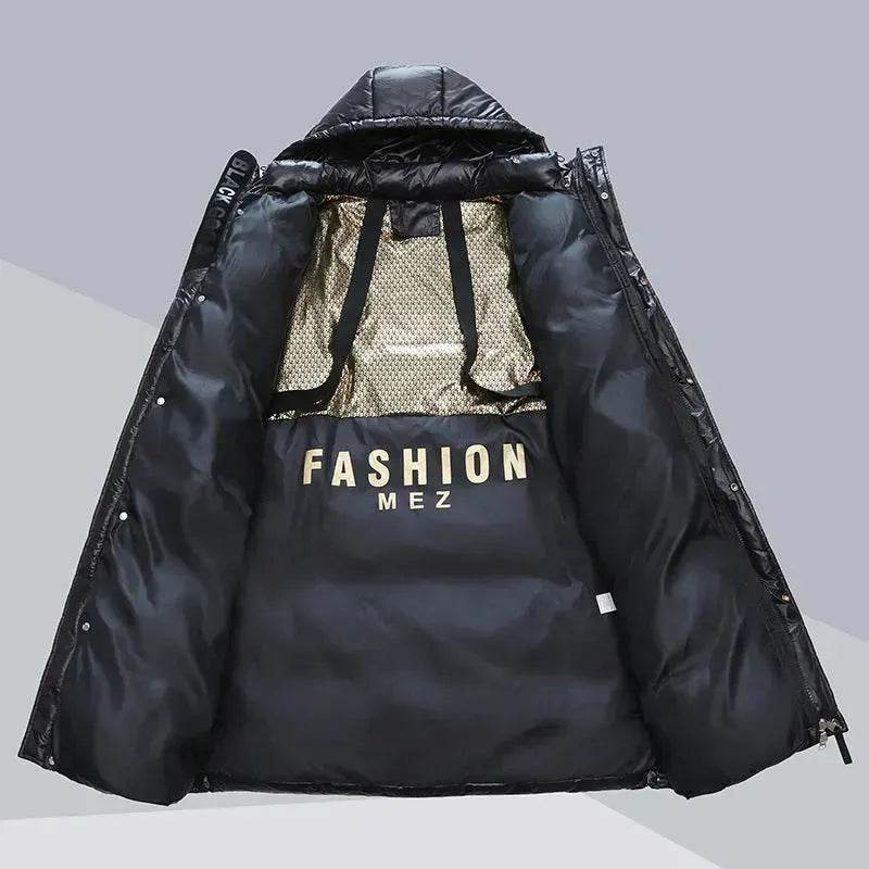 Winter Warm Hooded Coat With Pockets Fashion Simple Long Cotton Jacket Solid Color Outwear Women's Clothing - EX-STOCK Canada