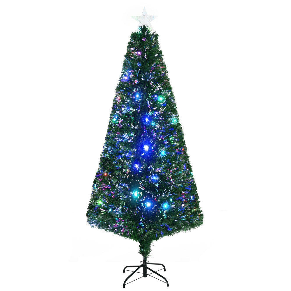 6FT Pre-lit LED Artificial Christmas Tree Scattered Holiday With Stand, Green EX-STOCK Canada