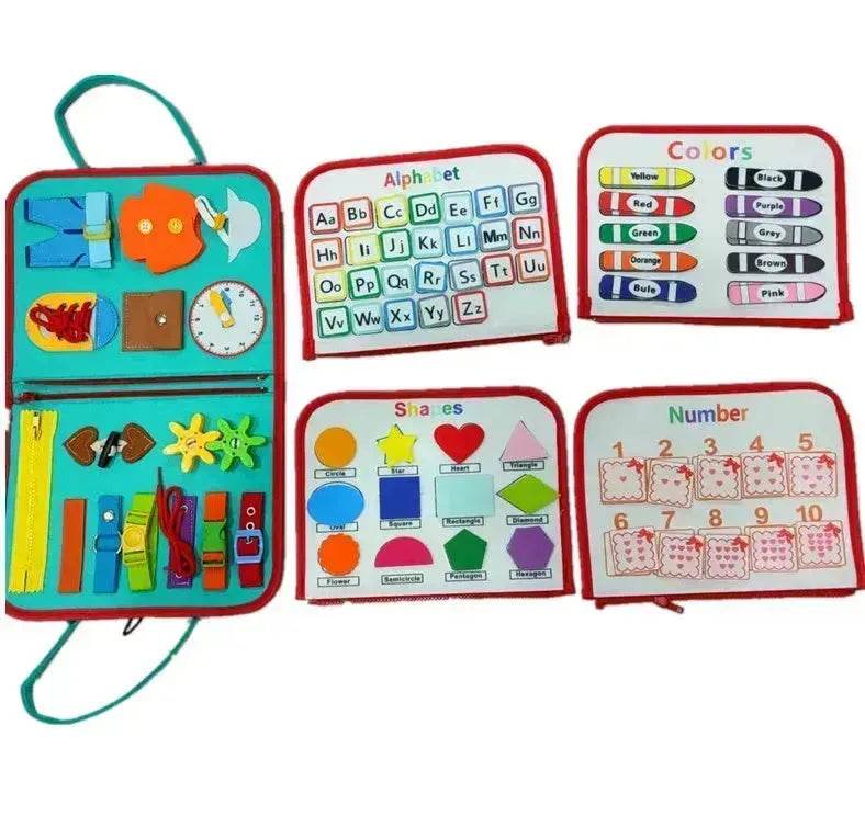 New Busy Book Children's Busy Board Dressing And Buttoning Learning Baby Early Education Preschool Sensory Learning Toy - EX-STOCK Canada