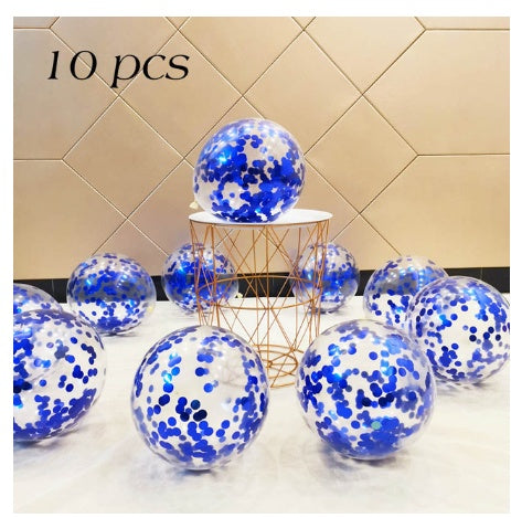 Sequined Latex Balloons for Birthday & Wedding Decorations – 12 Inch Colorful Party Balloons