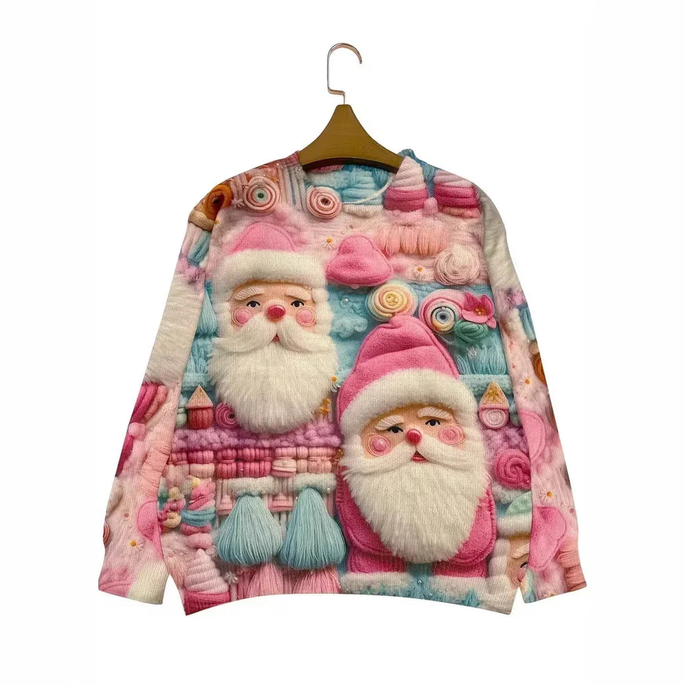 Women's Pullover Christmas Pattern Round Neck Sweatshirt EX-STOCK Canada