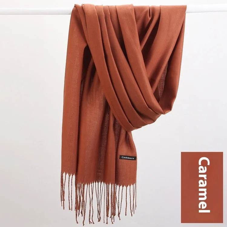 Pure Color Warm Keeping Scarf All-match Cashmere Shawl - EX-STOCK Canada