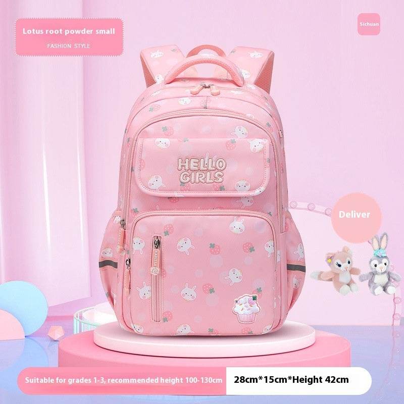 6-12-year-old Primary School Children Girls Backpack Large Capacity Schoolbag - EX-STOCK Canada