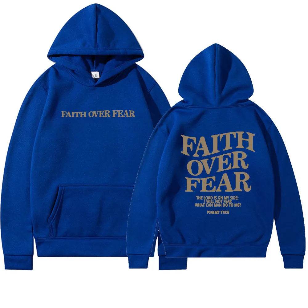 New Hoodie Faith Fear Men's And Women's Printed Sweatshirt - EX-STOCK Canada