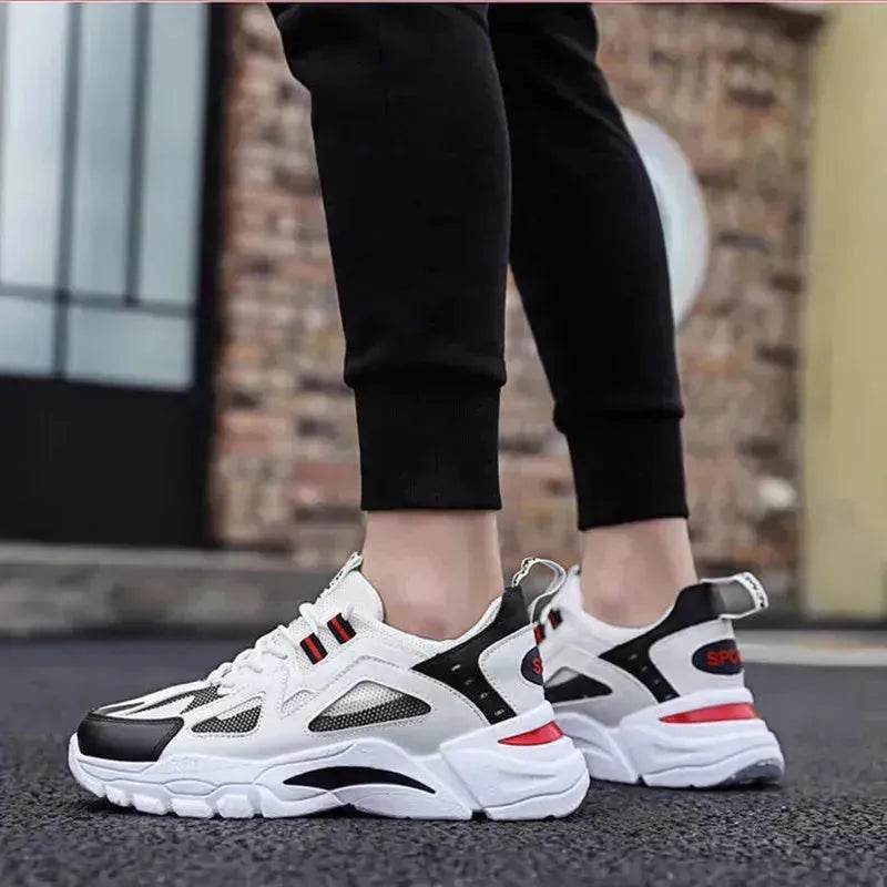 Y2K Fashion Outfit White Sneakers Men Non Slip Walking Running Shoes Sports - EX-STOCK Canada