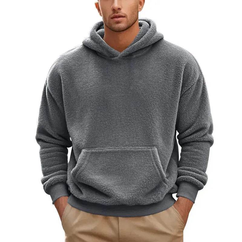 Fall Winter Fleece Plush thick Hoodie Pullover tops for men - EX-STOCK Canada