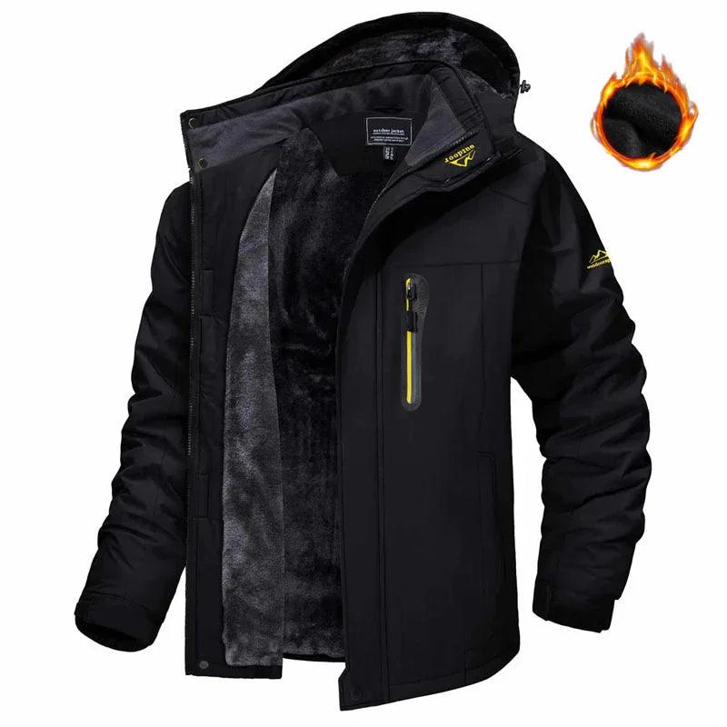 Winter Hooded Jacket Fashion Casual Warm Fleece Coat Windproof Rainproof Parka Windbreaker Men's Top EX-STOCK Canada