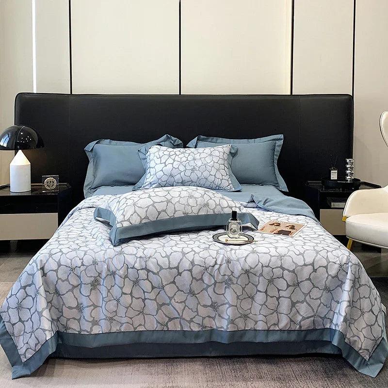 لحاف صيفي من تينسيل بأربع قطع من الحرير المغسولEX-STOCK Canada