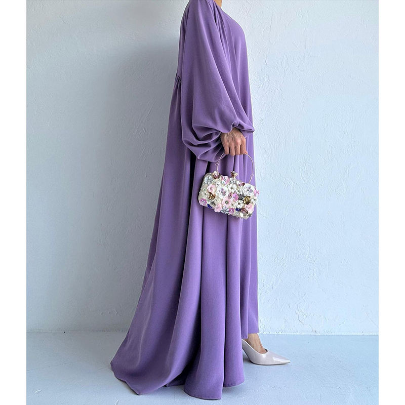 Women's Fashion Muslim Dress Lace-up Waist-controlled Baggy Coat Long - EX-STOCK Canada