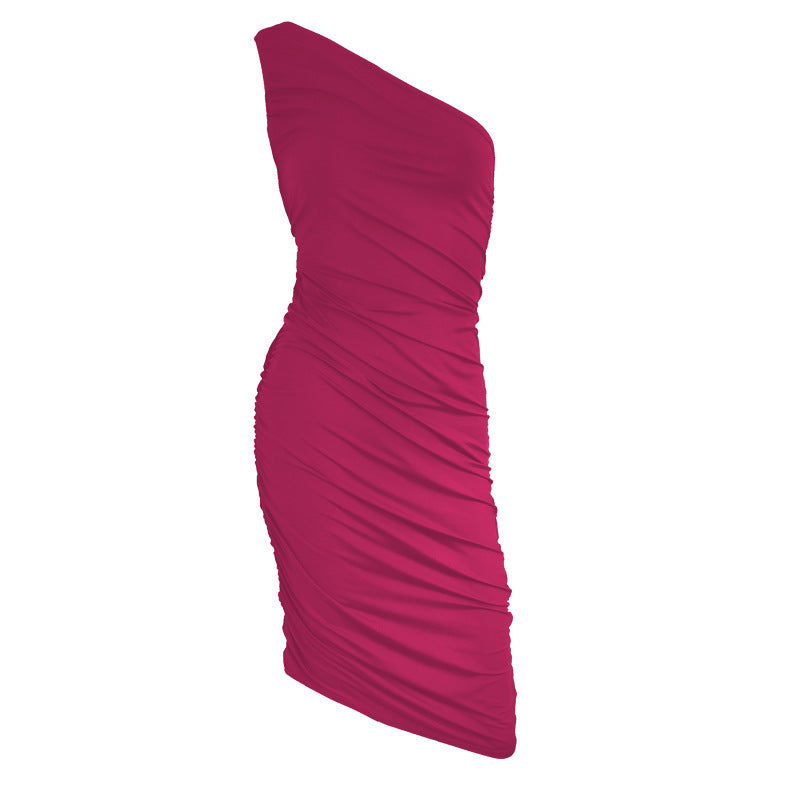 Robe grande taille à col irrégulier pour femmes, coupe slim - EX-STOCK Canada