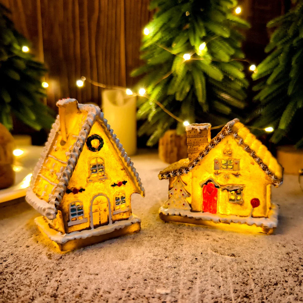 Christmas Small House Micro Landscape Luminous House Furnishings Ornaments EX-STOCK Canada