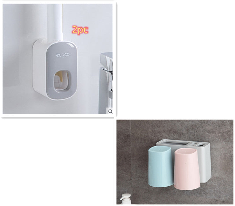 Wall Mounted Automatic Toothpaste Holder Bathroom Accessories Set Dispenser EX-STOCK Canada