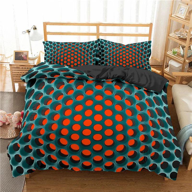 Housse de couette trois pièces pour literie à impression numériqueEX-STOCK Canada