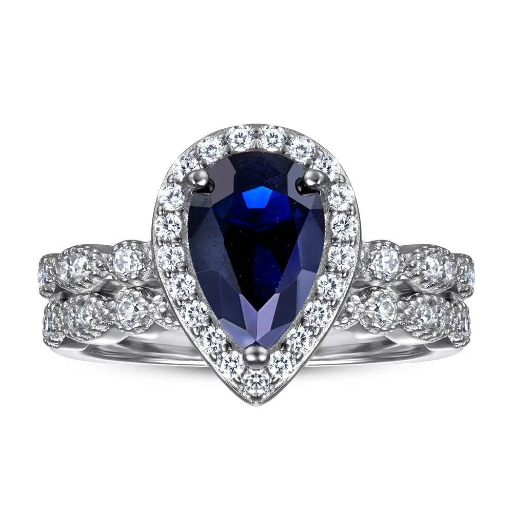 Fashion Ring Set Ladies 925 Sterling Silver Combination Wedding Ring women - EX-STOCK Canada