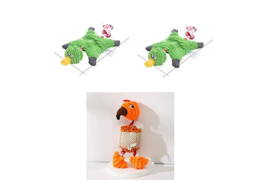 Pet Toy Donkey Shape Corduroy Chew Toy For Dogs Puppy Squeaker Squeaky Plush Bone Molar Dog Toy Pet Training Dog EX-STOCK Canada