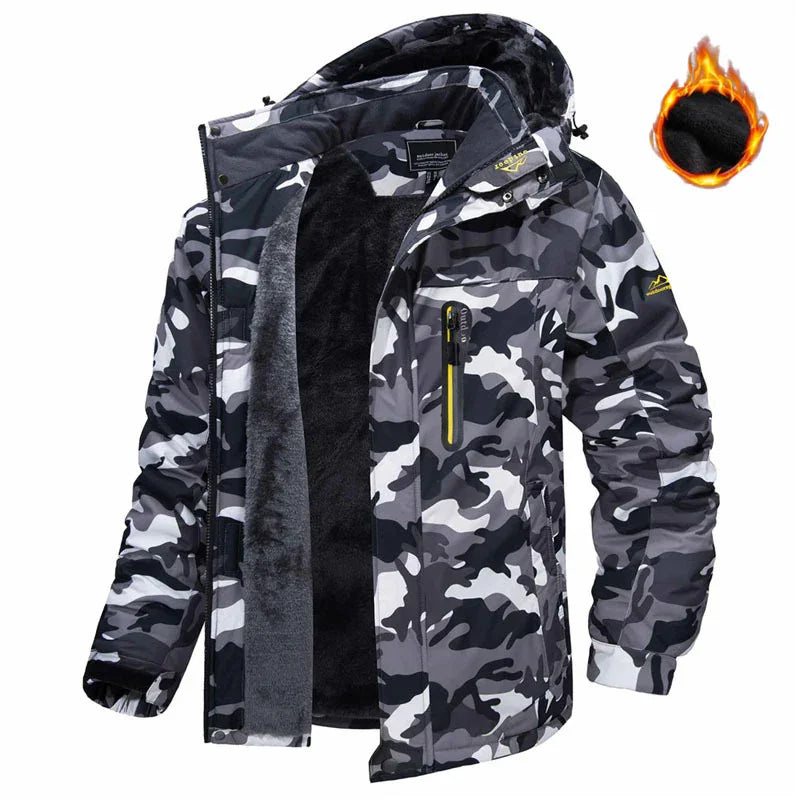Winter Hooded Jacket Fashion Casual Warm Fleece Coat Windproof Rainproof Parka Windbreaker Men's Top EX-STOCK Canada