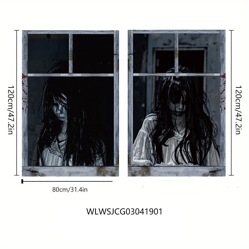 Halloween horror window cover decoration – product view 2