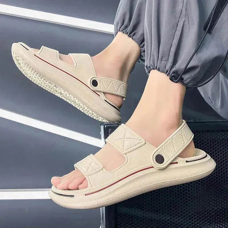 Casual Beach Shoes Non-slip Wear-resistant Platform Couples Sandals - EX-STOCK Canada