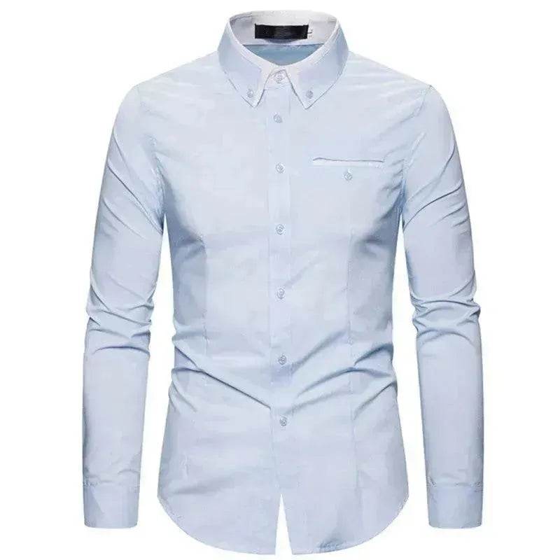 Casual Slim Fit Plus Size Long Sleeve Shirt - EX-STOCK Canada